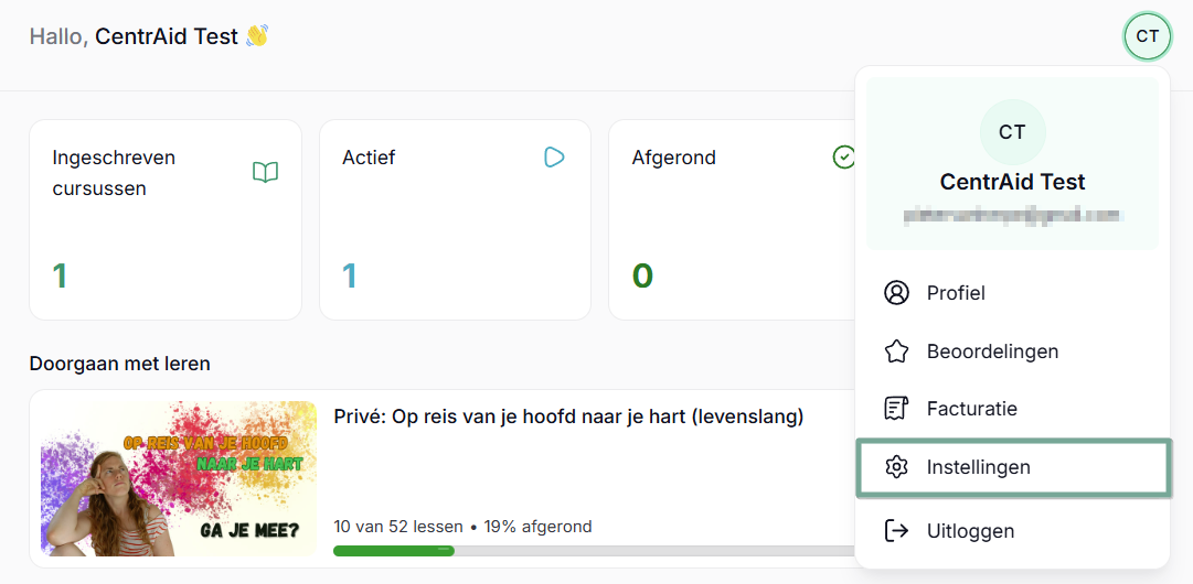 Profiel instellingen